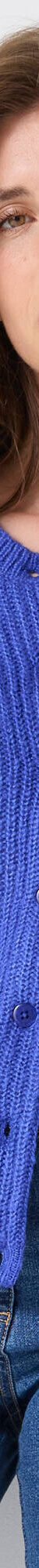 Cardigan boutonné maille fantaisie, toucher doux (bleu dur) Cardigan boutonné maille fantaisie, toucher doux (bleu dur)